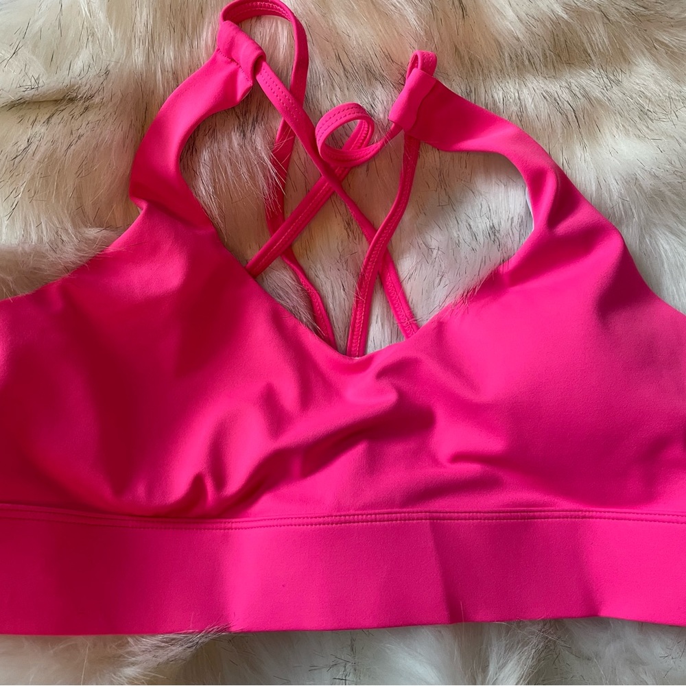 Zyia Active hot pink Light N Tight strappy sports bra